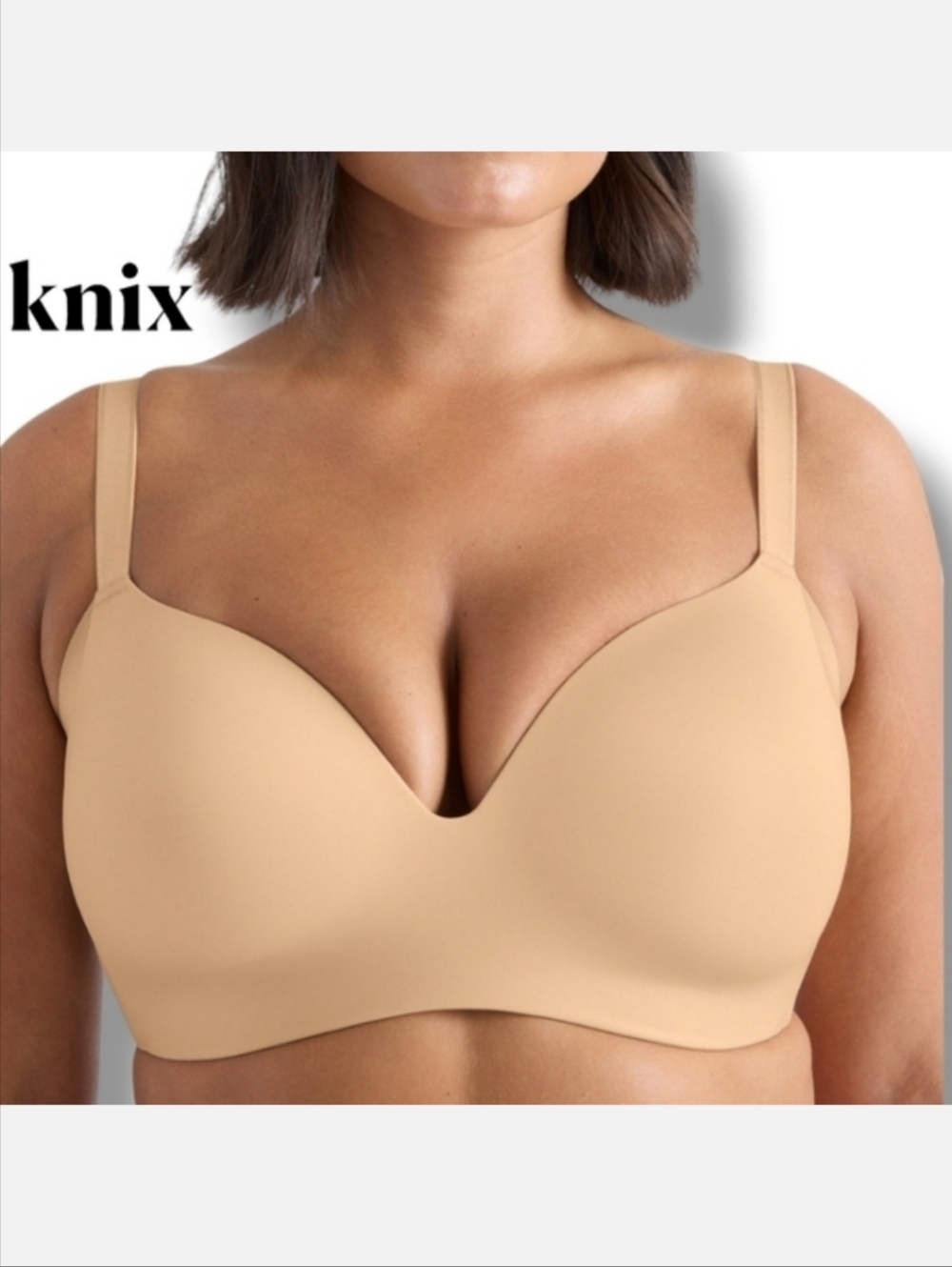 Knix WingWoman Wireless Contour Bra Warm Sand 7+ (36F–38G)